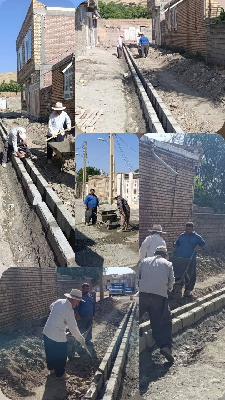 بهسازی معابر محلات اشنویه به‌صورت مستمر ادامه دارد